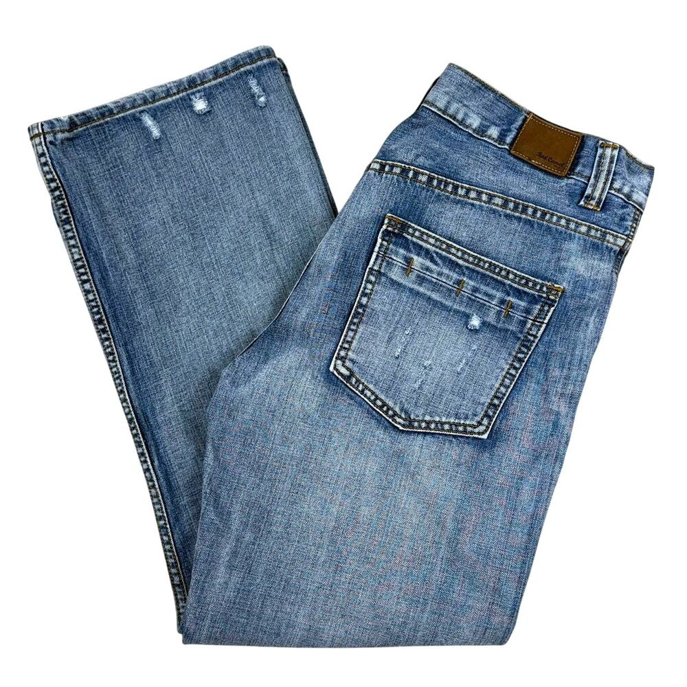 Red Camel Bootcut Jeans Blue Distressed 100% Cotton Denim Men 34x30